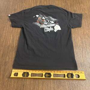 Hawaiian Style T Shirt
Size: Large
Color Black
Shipped Fast 
Measurements Shown